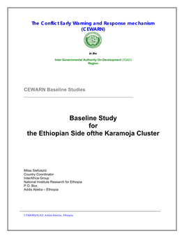 Baseline Study for the Ethiopian Side Ofthe Karamoja Cluster