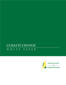 Climate Change White Paper Table of Contents