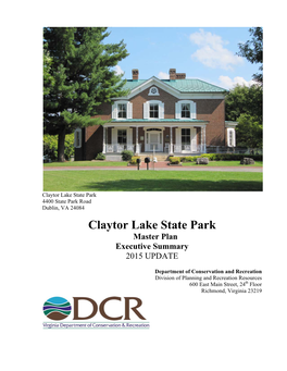Claytor Lake State Park 4400 State Park Road Dublin, VA 24084