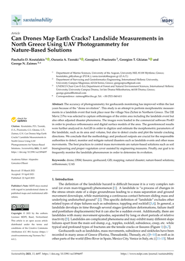 Can Drones Map Earth Cracks? Landslide Measurements in North Greece Using UAV Photogrammetry for Nature-Based Solutions