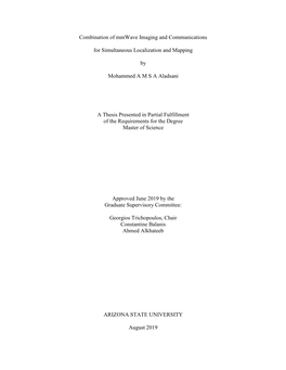 Combination of Mmwave Imaging and Communications for Simultaneous