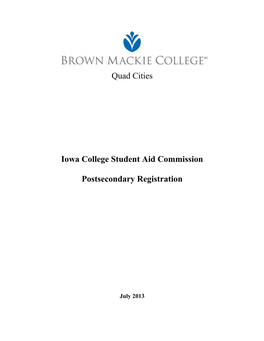 Quad Cities Iowa College Student Aid Commission Postsecondary