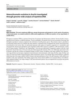 Heterochromatin Evolution in Arachis Investigated Through Genome-Wide