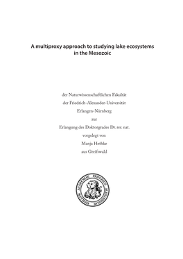 A Multiproxy Approach to Studying Lake Ecosystems in the Mesozoic