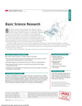 Basic Science Research From