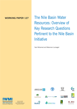 The Nile Basin Water Resources: Overview of Key Research Questions Pertinent to the Nile Basin Initiative