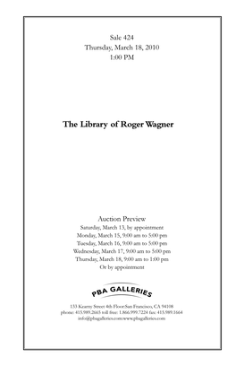 The Library of Roger Wagner
