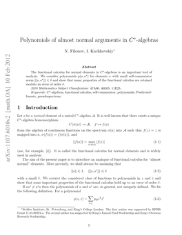 Polynomials of Almost-Normal Arguments in $ C^* $-Algebras