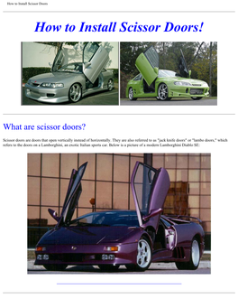 Lambo Door Conversion.Pdf