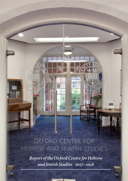 Report of the Oxford Centre for Hebrew and Jewish Studies 2015–2016