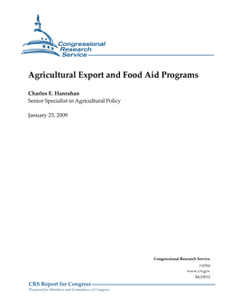 Agricultural Export and Food Aid Programs