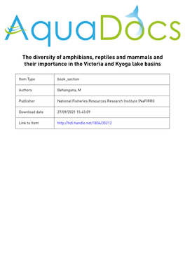 Biodiversity of Lake Victoria