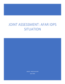 Joint Assessment: Afar Idps Situation
