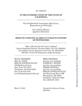 Amicus Curiae Brief