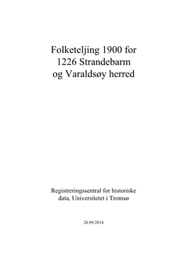 Folketeljing 1900 for 1226 Strandebarm Og Varaldsøy Herred