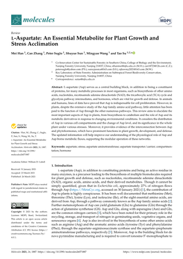 An Essential Metabolite for Plant Growth and Stress Acclimation