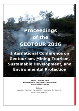 BOOK of ABSTRACTS International Conference on Geotourism, Mining