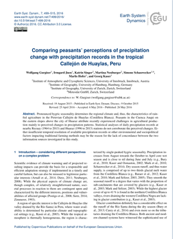 Comparing Peasants' Perceptions Of