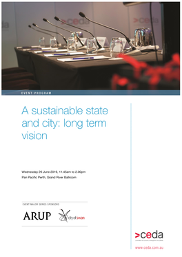 A Sustainable State and City: Long Term Vision