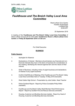 Fauldhouse and the Breich Valley Local Area Committee