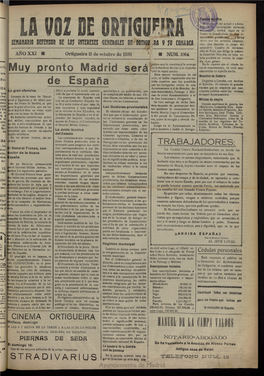 La Voz De Ortigueira Del 11 De Octubre De 1936, Nº 1064