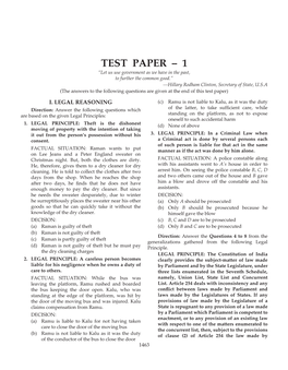 Test Paper – 1 1463