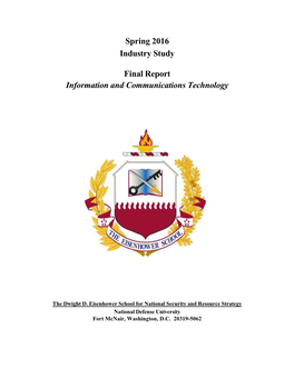 Spring 2016 Industry Study Final Report Information And