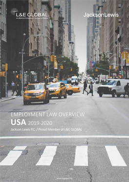 Employment Law Overview Usa 2019-2020 Jackson Lewis P.C