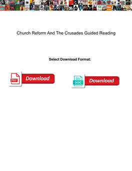 Church Reform and the Crusades Guided Reading