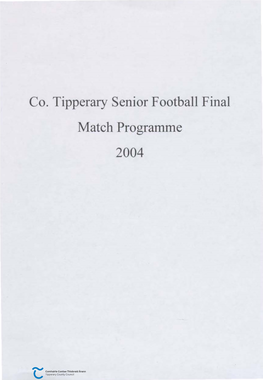 Co. Tipperary Senior Football Final Match Programme 2004