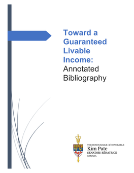 Toward a Guaranteed Livable Income: Annotated Bibliography