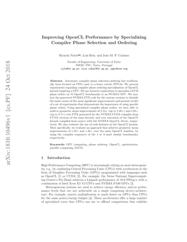 Improving Opencl Performance by Specializing Compiler Phase