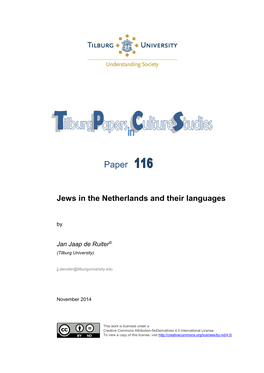 Jews in the Netherlands and Their Languages