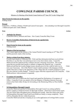 Cowlinge Parish Council