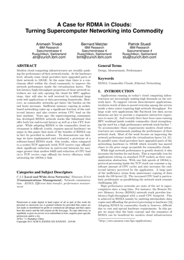 A Case for RDMA in Clouds: Turning Supercomputer Networking Into Commodity