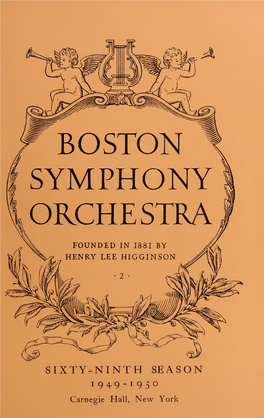 Boston Symphony Orchestra Concert Programs, Season 69, 1949-1950