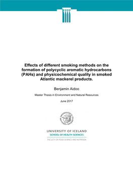 (Pahs) and Physicochemical Quality in Smoked Atlantic Mackerel Products