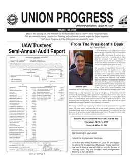 UAW Trustees' Semi-Annual Audit Report