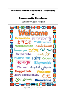 Multicultural Resource Directory & Community Database Sunshine