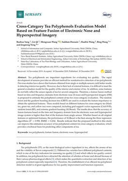 Cross-Category Tea Polyphenols Evaluation Model Based on Feature Fusion of Electronic Nose and Hyperspectral Imagery