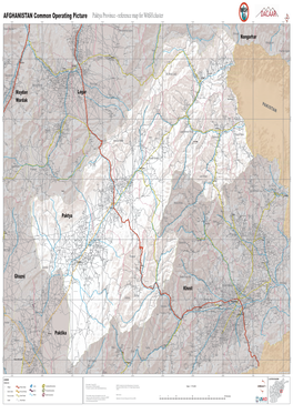 AFGHANISTAN Common Operating Picture Paktya Province - Reference Map for WASH Cluster