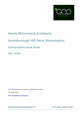 Harris Mccormack Architects Sconsborough Hill Farm, Knossington
