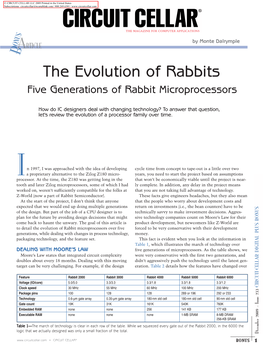 The Evolution of Rabbits B