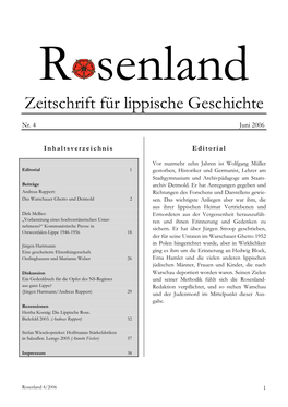 Zeitschrift Für Lippische Geschichte