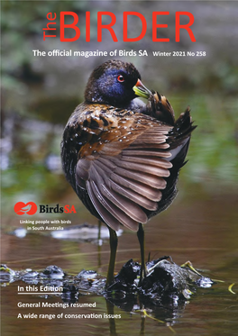 The Official Magazine of Birds SA Winter 2021 No