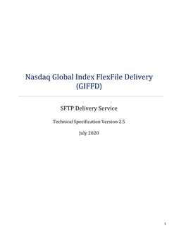 Nasdaq Global Index Flexfile Delivery (GIFFD)