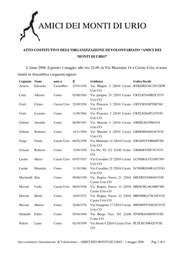 Atto Costitutivo Associazione Amici Dei Monti Di Urio.Pdf