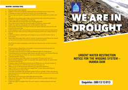 Water Restriction Notice Wiggins System