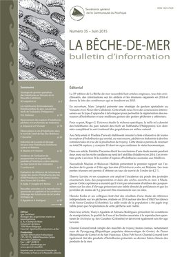 La Bêche-De-Mer, Bulletin D'information De La CPS N°35