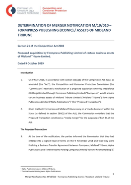 Assets of Midland Tribune